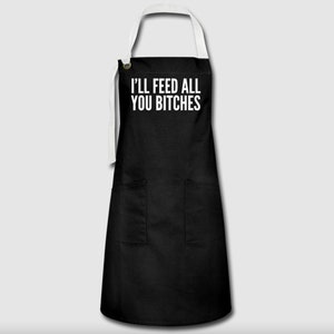 Chef Apron Mens Apron Grilling Apron Funny Apron for Men for Women Cooking Apron Men Apron with Pockets BBQ Apron I'll Feed You Bitches image 8