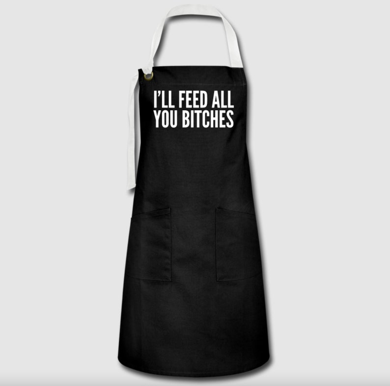 Chef Apron Mens Apron Grilling Apron Funny Apron for Men for Women Cooking Apron Men Apron with Pockets BBQ Apron I'll Feed You Bitches image 8