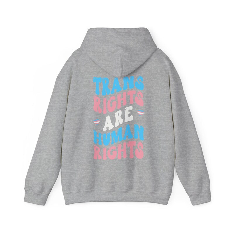 Trans Shirt, Trans Hoodie, Trans Sweatshirt, Trans Pride Shirt, Trans Rights Shirt, Protect Trans Kids, Protect Trans Youth, LGBTQ+ Hoodie image 2