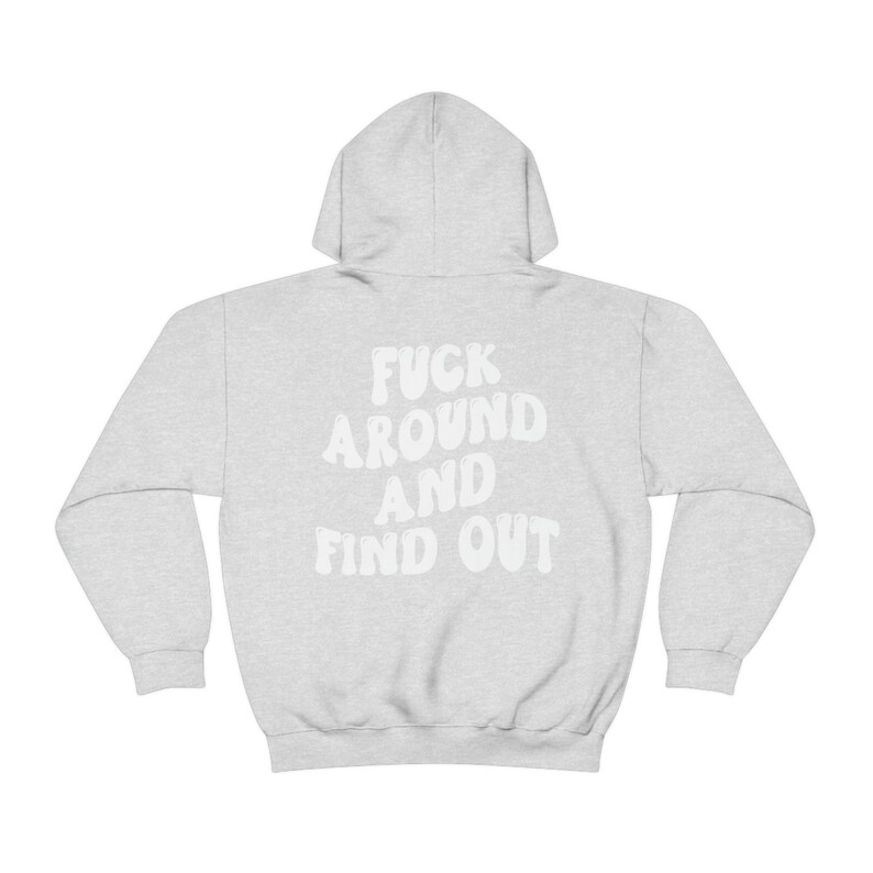 Sarcastic Hoodie, Antisocial Hoodie, Quote Hoodie, Hoodie Words on Back, Fuck Hoodie, Brown Hoodie, Y2K Hoodie, Preppy Hoodie, Mature image 4