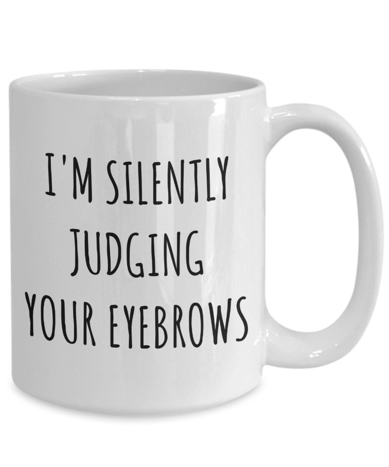 Lustige Make-up-Tasche 'I'm Silently Judging Your Eyebrows' – Canvas, Wasserabweisend, 23x17x5 Cm