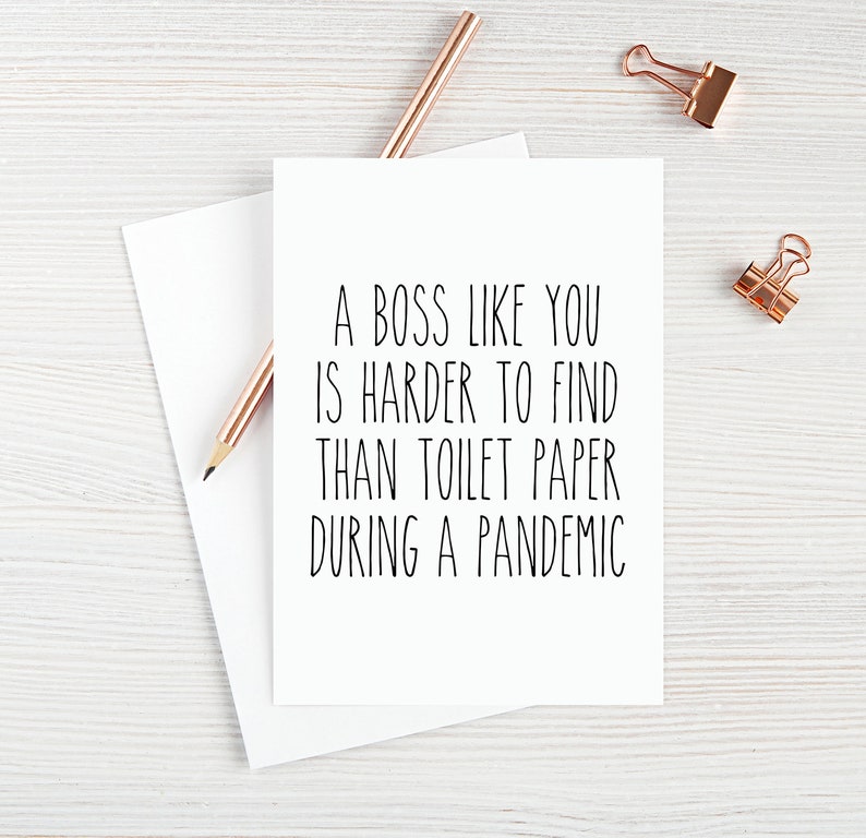 Funny Card for Boss Card Happy Bosses Day A Boss Like You is Etsy