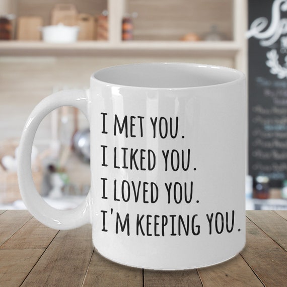 Coffee mug with a love message: Anywhere but with you! –