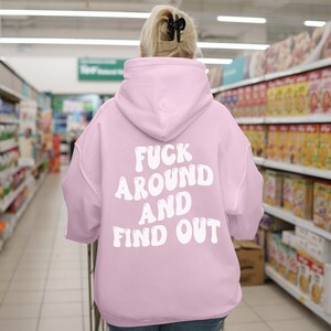 Sarcastic Hoodie, Antisocial Hoodie, Quote Hoodie, Hoodie Words on Back, Fuck Hoodie, Brown Hoodie, Y2K Hoodie, Preppy Hoodie, Mature image 2