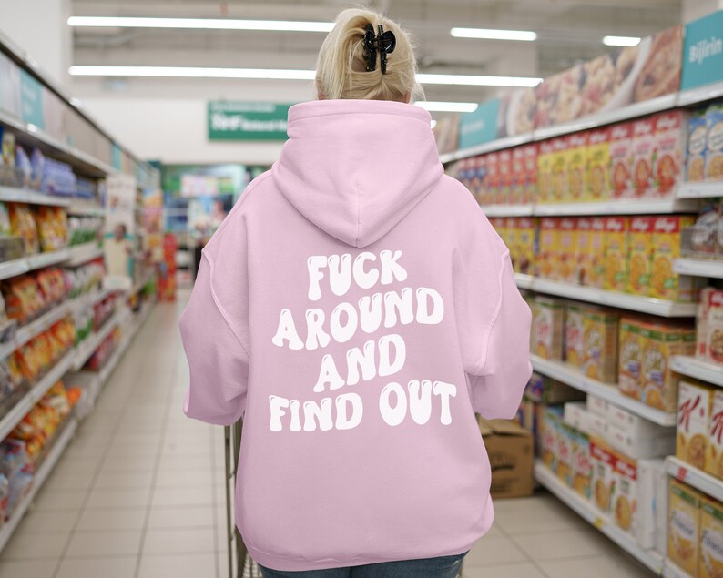 Sarcastic Hoodie, Antisocial Hoodie, Quote Hoodie, Hoodie Words on Back, Fuck Hoodie, Brown Hoodie, Y2K Hoodie, Preppy Hoodie, Mature image 2