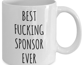 Worlds Best Sponsor Ever Mug Coffee Cup Funny AA Gifts for Sponsors Sobriety Gifts for Men & Women Soberversary Anniversary Gift for Sponsor