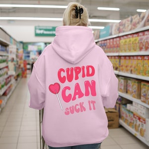 Valentines Hoodie, Anti Valentines Day, Punk Hoodie, Sarcastic Hoodie, Antisocial Hoodie, Quote Hoodie, Hoodie Words on Back image 3