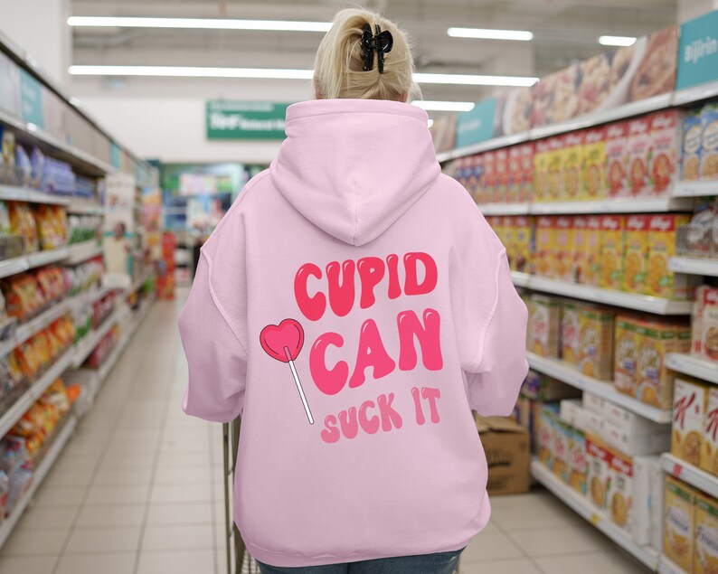 Valentines Hoodie, Anti Valentines Day, Punk Hoodie, Sarcastic Hoodie, Antisocial Hoodie, Quote Hoodie, Hoodie Words on Back image 3