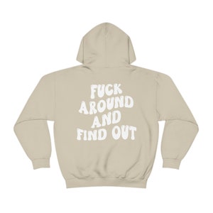 Sarcastic Hoodie, Antisocial Hoodie, Quote Hoodie, Hoodie Words on Back, Fuck Hoodie, Brown Hoodie, Y2K Hoodie, Preppy Hoodie, Mature image 6