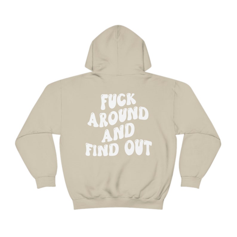 Sarcastic Hoodie, Antisocial Hoodie, Quote Hoodie, Hoodie Words on Back, Fuck Hoodie, Brown Hoodie, Y2K Hoodie, Preppy Hoodie, Mature image 6