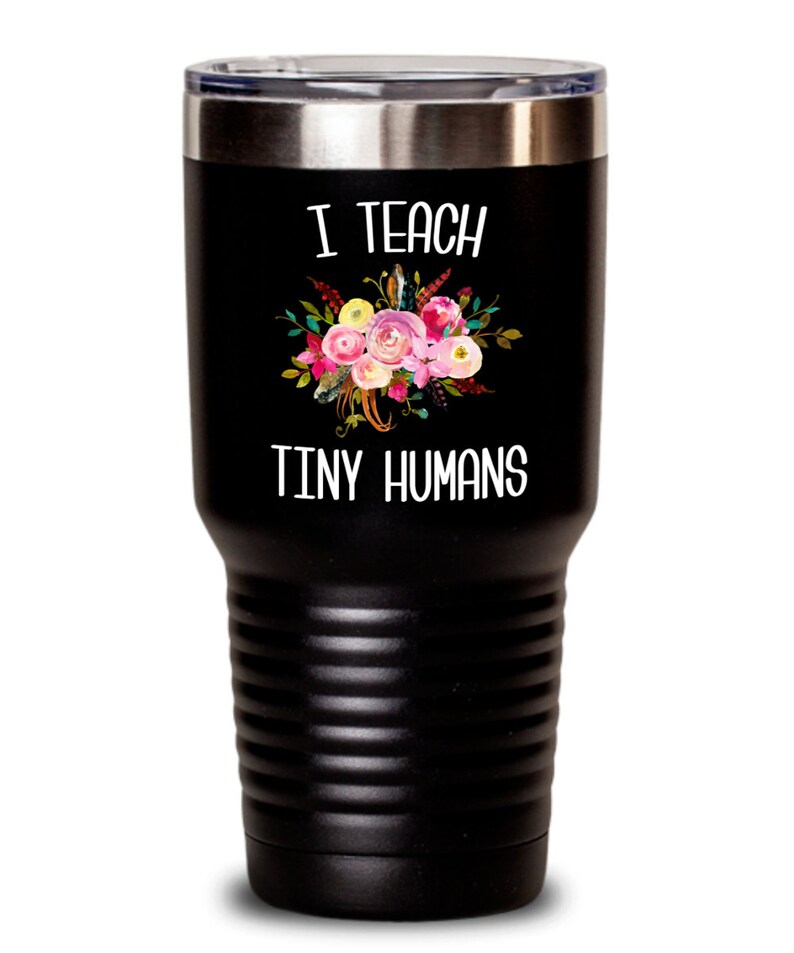 Teaching Tiny Humans Mug Funny Preschool Teacher Tumbler Pre K Kindergarten Gift Daycare Insulated Hot Cold Travel Coffee Cup BPA Free image 4