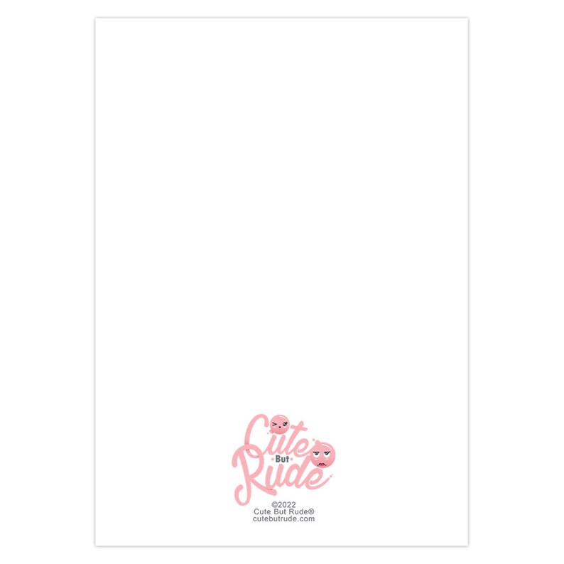 May include: Pink and white logo with the text "Cute But Rude" in a stylized font. The logo includes a pink peach emoji with a frowning face.