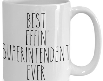 Cadeau pour le surintendant, le plus efficace de tous les temps, une tasse, une tasse à café, des cadeaux amusants pour un collègue