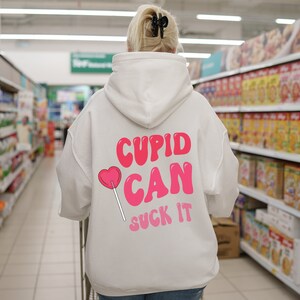 Valentines Hoodie, Anti Valentines Day, Punk Hoodie, Sarcastic Hoodie, Antisocial Hoodie, Quote Hoodie, Hoodie Words on Back image 2