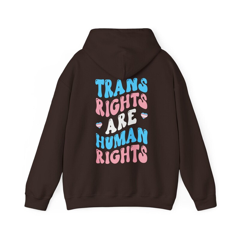 Trans Shirt, Trans Hoodie, Trans Sweatshirt, Trans Pride Shirt, Trans Rights Shirt, Protect Trans Kids, Protect Trans Youth, LGBTQ+ Hoodie image 6