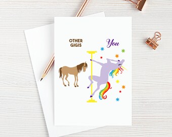 Gigi Birthday Card for Gigi Funny Gigi Card For Best Gigi Ever Blank Card Gigi Unicorn Birthday Card Blank Greeting Card