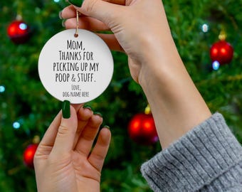 Custom Pet Ornament, Dog Name Ornament, Dog Bone Ornament, Dog First Christmas, Schnauzer Ornament, Beagle Ornament, Maltese Ornament