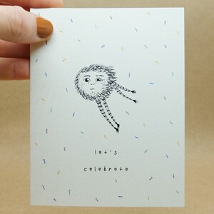 Let's Celebrate - Carte de voeux 4,25 x 5,5 po. (vierge à l'intérieur) / Enveloppe incluse
