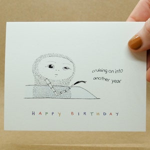 Promenade d'anniversaire - Carte de voeux 4,25 x 5,5 po. (vierge à l'intérieur) / Comprend une enveloppe