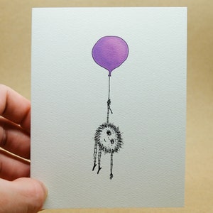 Ballon - 4,25 x 5,5 pouces carte de voeux (vierge à l'intérieur) / comprend une enveloppe