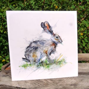 Sitting Hare Greetings Card