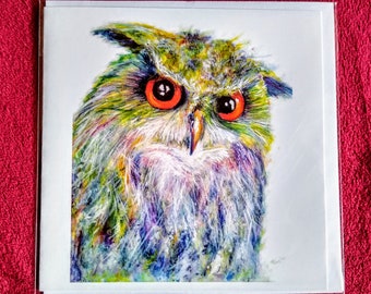 Eagle Owl Greetings Card