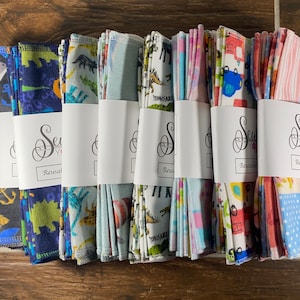 Reusable Flannel Cloths - 8x8 inches - Set of 12