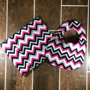 Baby Girl Gift Set, Flannel Bib, Flannel Burp Cloth, Baby bibs, Baby gear, Baby Shower Gift, New mom gift,  bib/burp cloth set