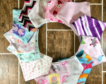 Bandana Bibs, Baby Bibs, Baby Boy Bibs, Shark Bandana Bibs, Drool Bibs, Flannel Bandana Bib, Sea Life Bibs, Baby Gift