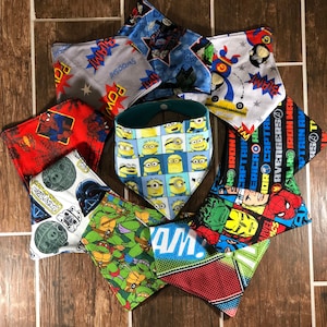 Bandana Bibs, Baby Bibs, Baby Boy Bandana Bibs, Superhero Bandana Bibs, Drool Bibs, Flannel Bandana Bib, Fleece Bandana Bib, Baby Gift