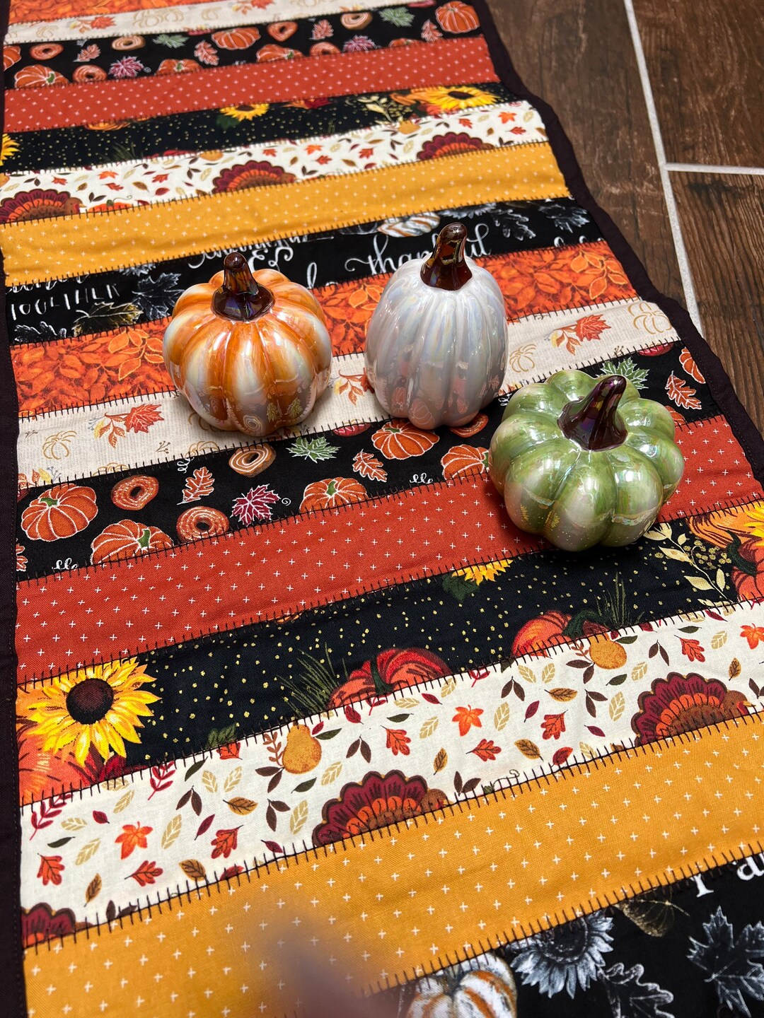 Quilter Fall Table Runner, Thanksgiving Table Runner - 72 Inches Long ...