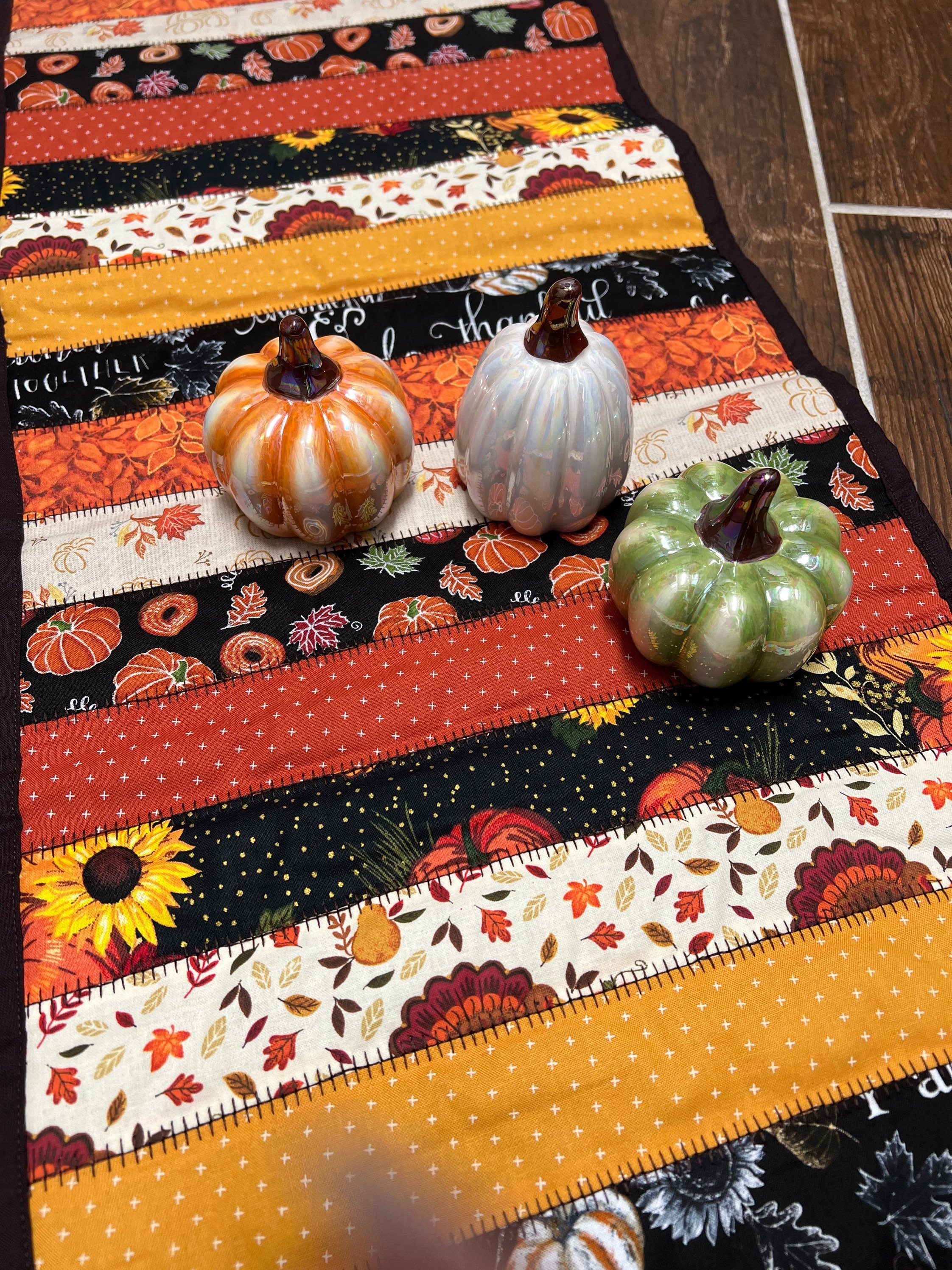 Quilter Fall Table Runner, Thanksgiving Table Runner - 72 Inches Long ...