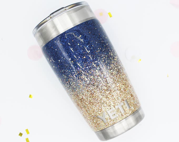 20 oz Ombre Chunky Glitter Tumbler w/o decal.  Made to order!