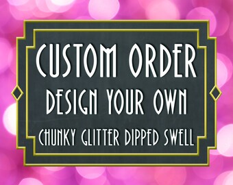 Custom Glitter Swell Tumbler with Decal: Personalized Stainless Steel
