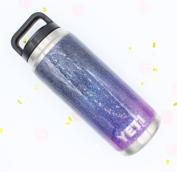 36 oz Glittered Yeti Bottle w/o decal. Made to order!