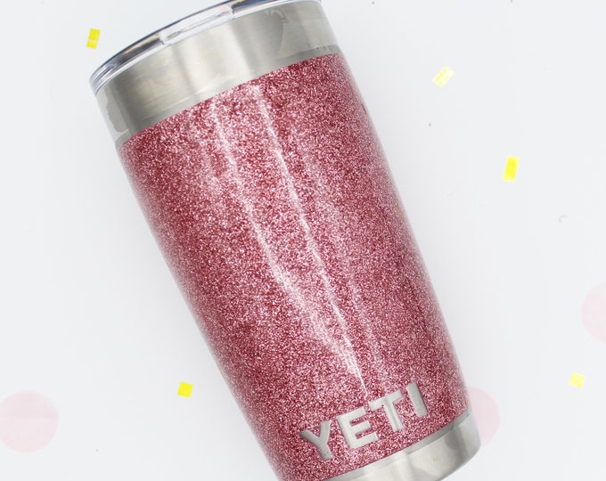 20 oz Glitter SEALED Stainless Steel Yeti with decal.  Made to order!