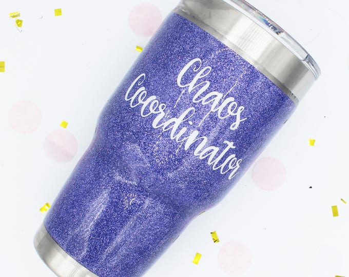 30 oz  Glitter Yeti Tumbler *with custom decal*.  Made to order!
