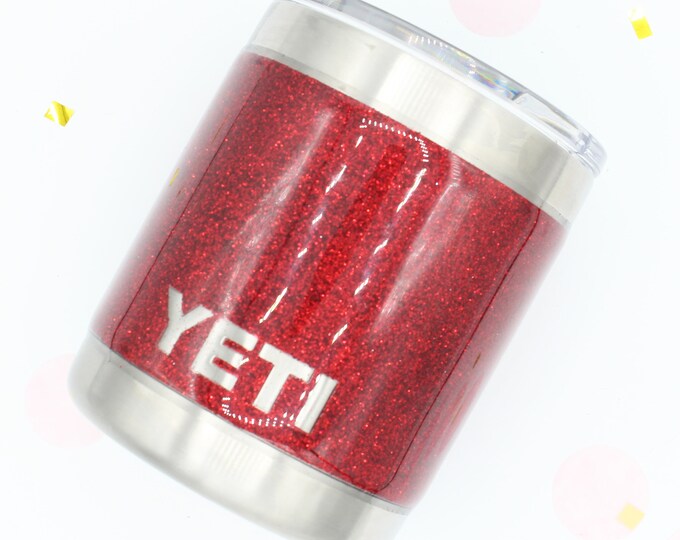 10 oz Lowball Glitter SEALED Stainless Steel Tumbler without decal.  Made to order!