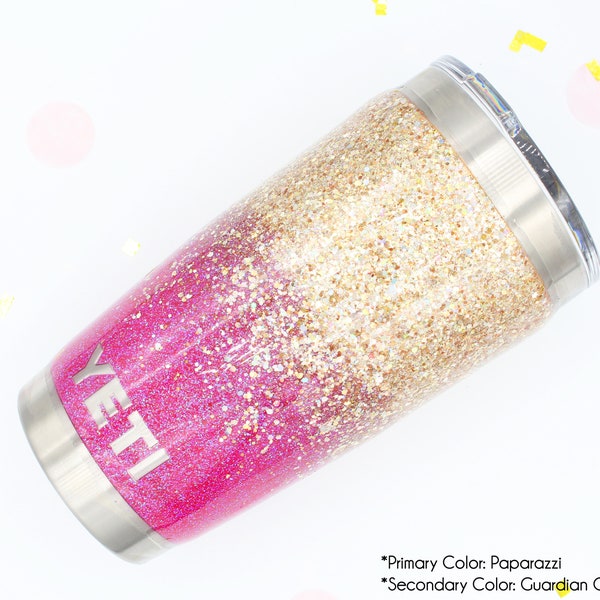 20 oz Ombre Chunky Glitter Tumbler w/o decal.  Made to order!