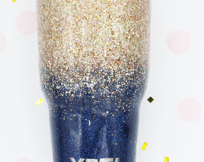 30 oz Ombre Chunky Glitter SEALED Stainless Tumbler w/o decal. Made to order!!!