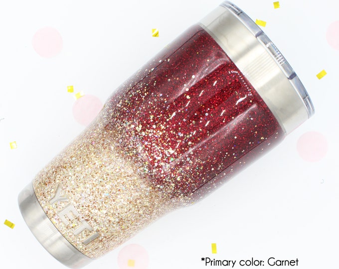 30 oz Ombre Chunky Glitter SEALED Stainless Tumbler w/o decal. Made to order!!!