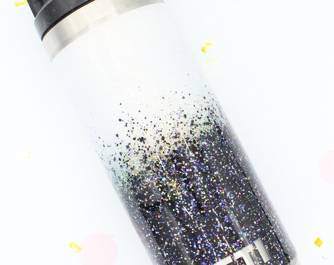 18 oz Ombre Chunky Glitter Bottle w/o decal.  Made to order!