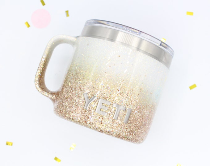 Ombre Chunky Glitter 14 oz mug without decal.  Made to order!