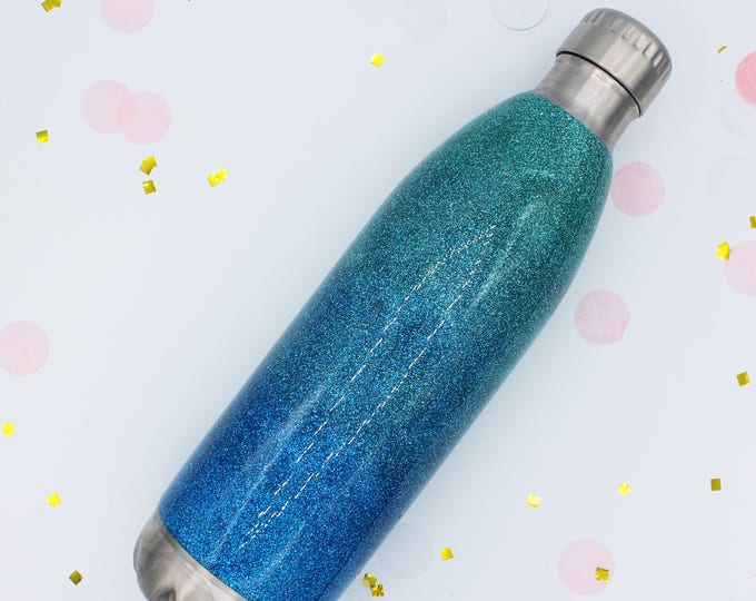 25 oz Swell Ombre Glitter SEALED Stainless Bottle w/o decal. Made to order!!!