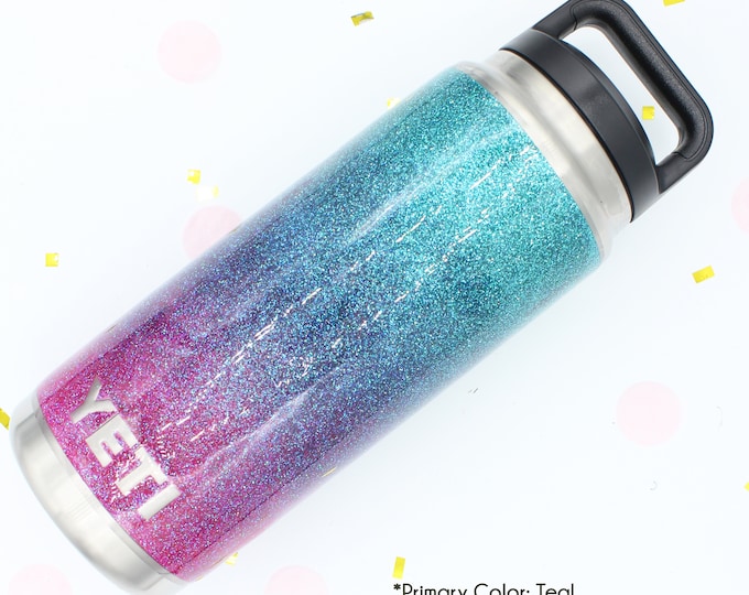 26 oz Ombre Glitter Bottle w/o decal.  Made to order!
