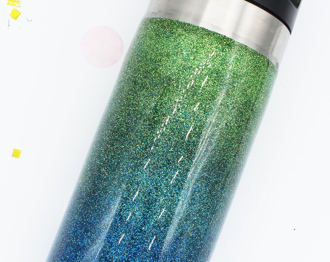 18 oz Ombre Glitter Bottle w/o decal.  Made to order!