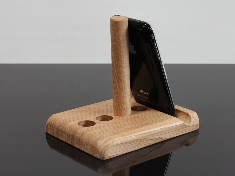 iPad Tablet stand adjustable universal. Solid Oak wood // Universal // iPad Pro, Samsung, Nintendo etc, desk, bed, kitchen. image 7