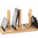 Dock or stand for Phones and Tablets // Any device inc iPad and iPhone // Oak wood // Also a letter stand and organiser // Leanii multi 