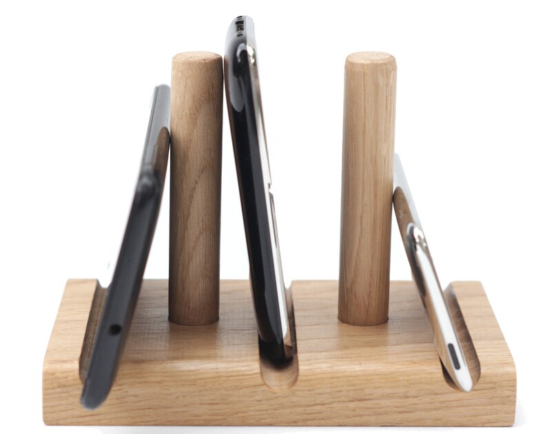 Dock or stand for Phones and Tablets // Any device inc iPad and iPhone // Oak wood // Also a letter stand and organiser // Leanii multi image 5