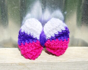 Crochet Bow, Baby Bow, Toddler, Ready To Ship
